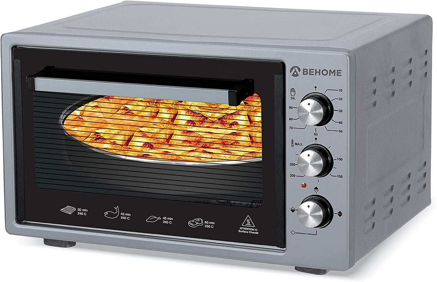 FORNO ELETTRICO BEHOME 38L GRIGIO